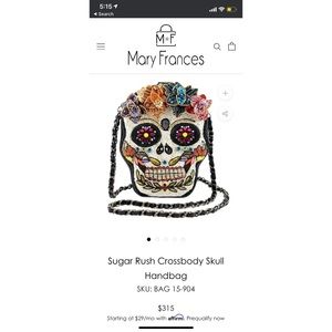 Mary Frances Sugar Rush Crossbody Skull Handbag